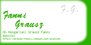 fanni grausz business card